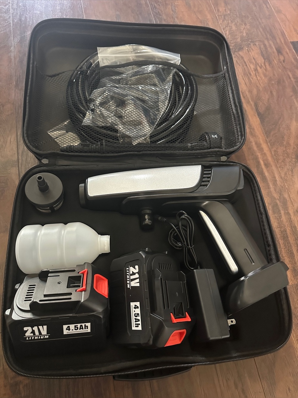 Cordless Portable Pressure Washer Kit with 21V 2 Batteries & Carrying Case